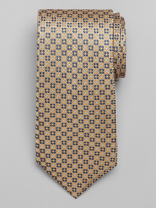 Joseph Abboud Floral Dot Neat Tie Gold