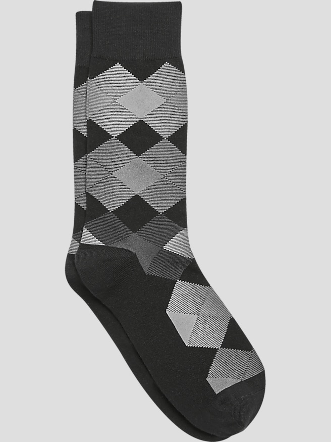 Egara Men's Diamond Socks, 1-pair , Black