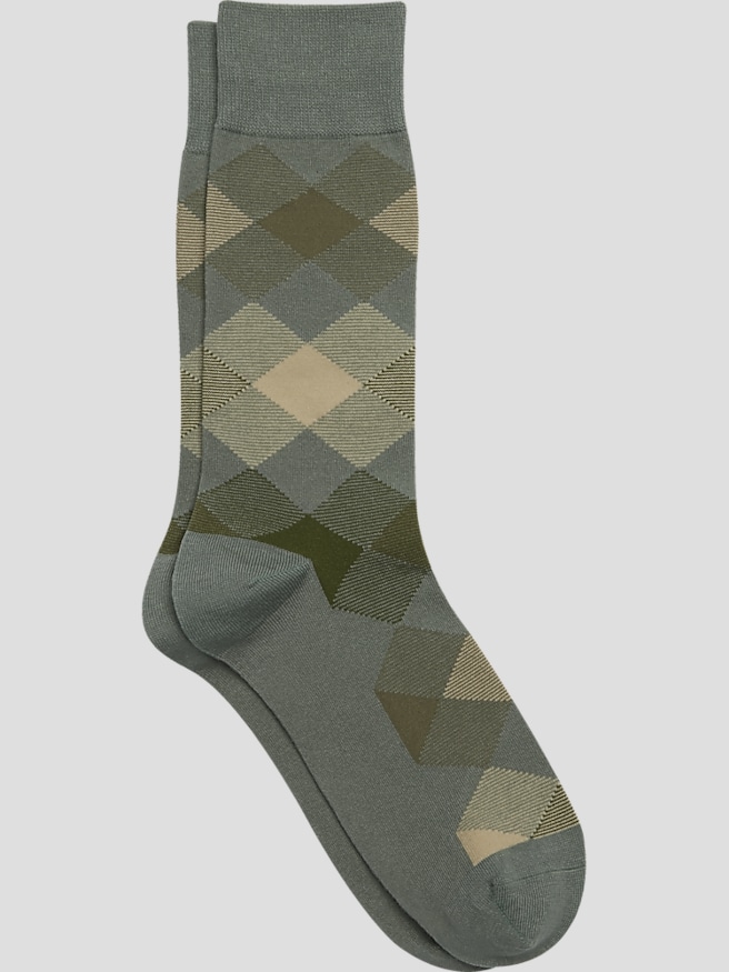 Egara Men's Diamond Socks, 1-pair , Laurel Wreath / Green