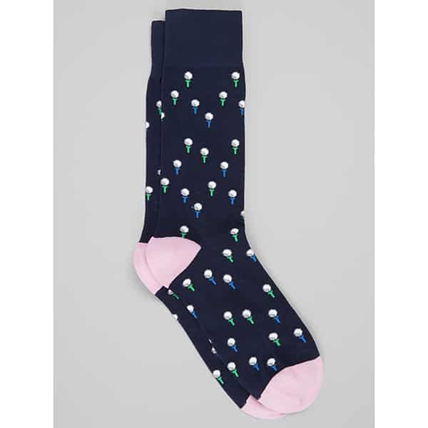 Egara Men's Golf Ball and Tee Dress Socks, 1-Pair Blue - Size: One Size