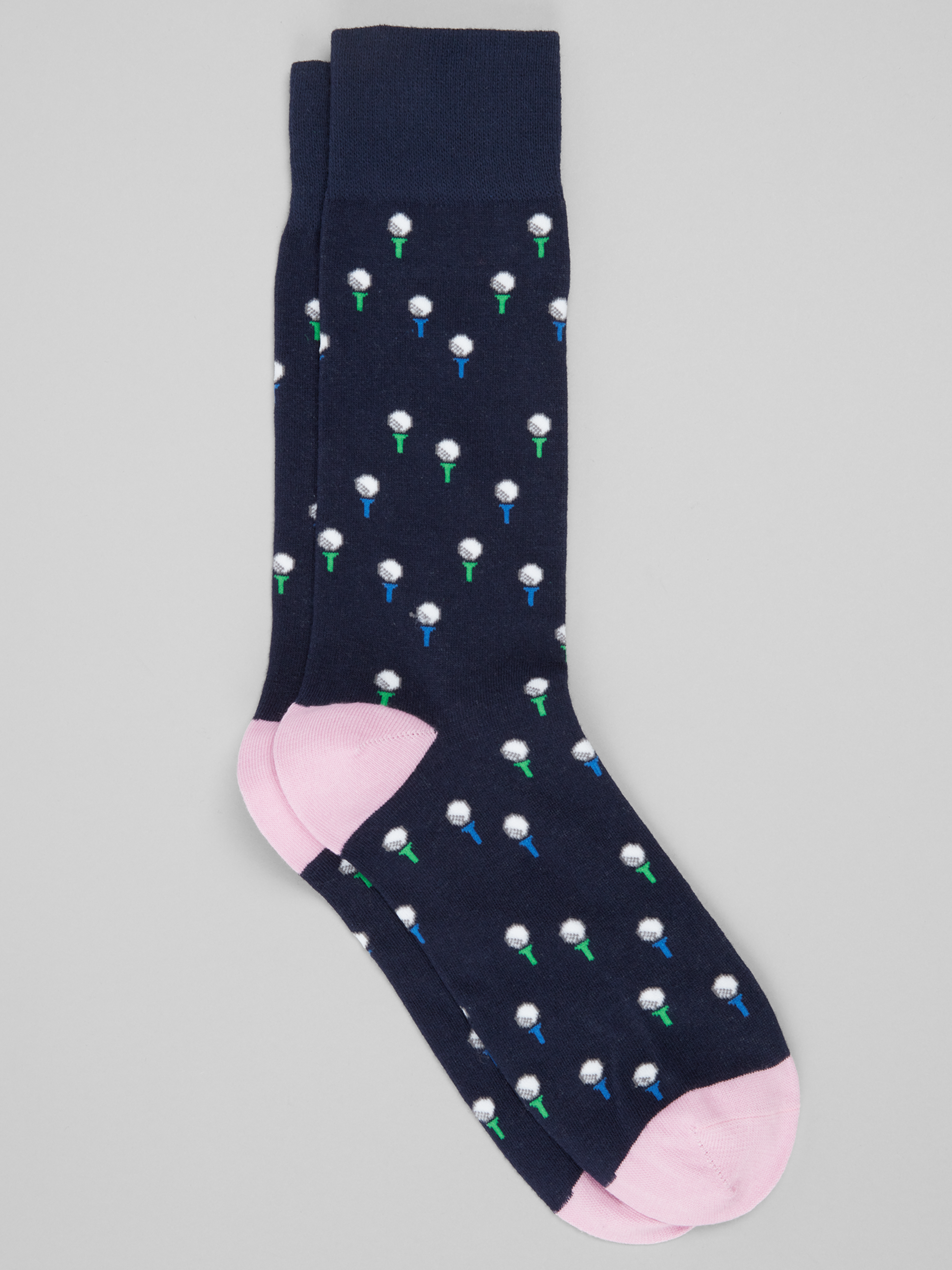 Golf Ball and Tee Dress Socks, 1-Pair
