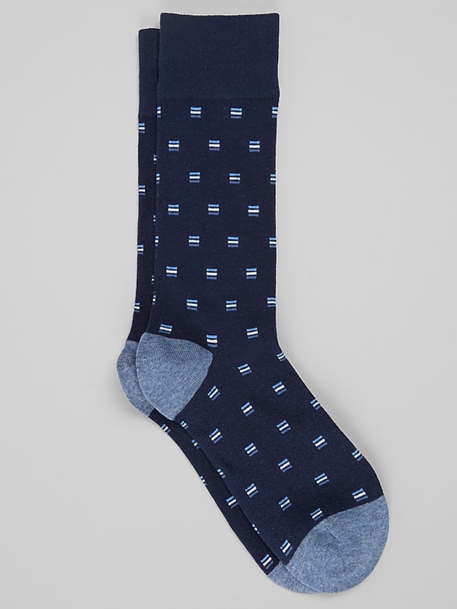 Egara Stacked Lines Dress Socks, 1-Pair