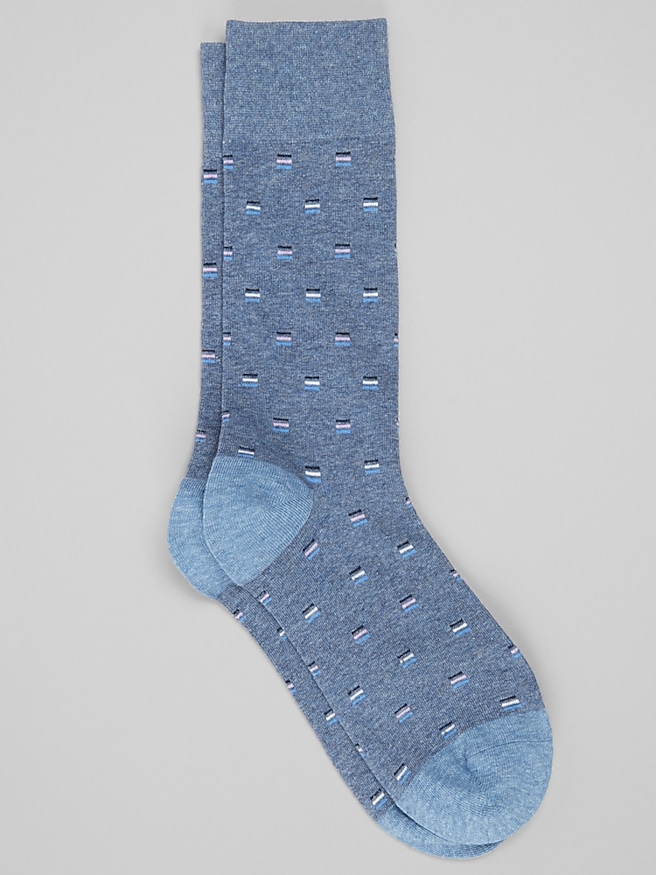 Men's Stacked Lines Dress Socks, 1-Pair