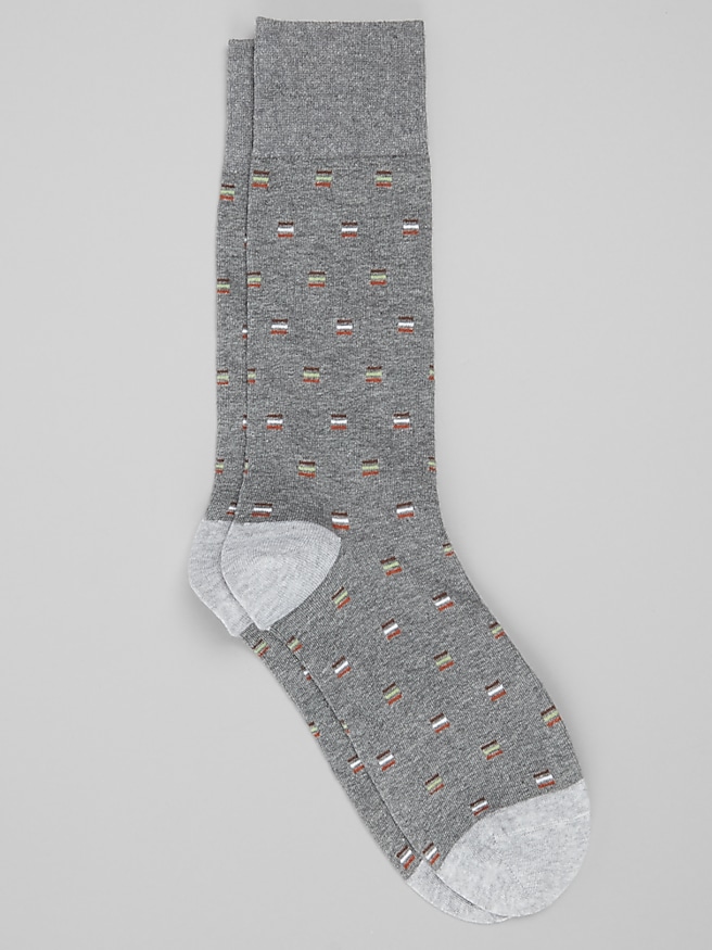 Men's Stacked Lines Dress Socks, 1-Pair