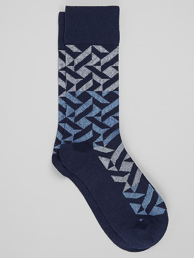 Egara Geo Block Dress Socks, 1-Pair