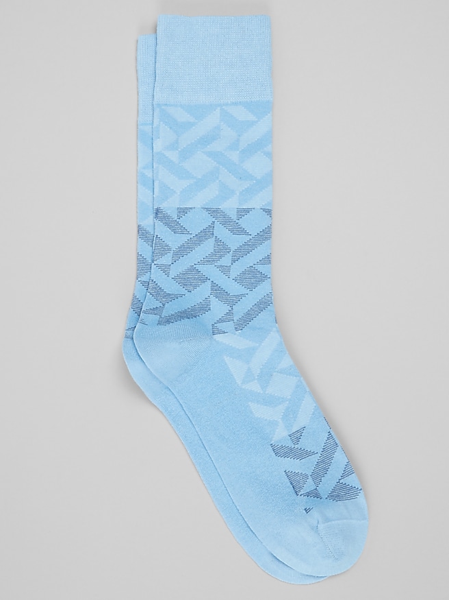 Men's Geo Block Dress Socks, 1-Pair