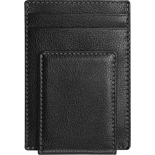 Pronto Uomo Men's Front Pocket Wallet With Magnetic Money Clip Black - Size: One Size - Only Available at Men's Wearhouse
