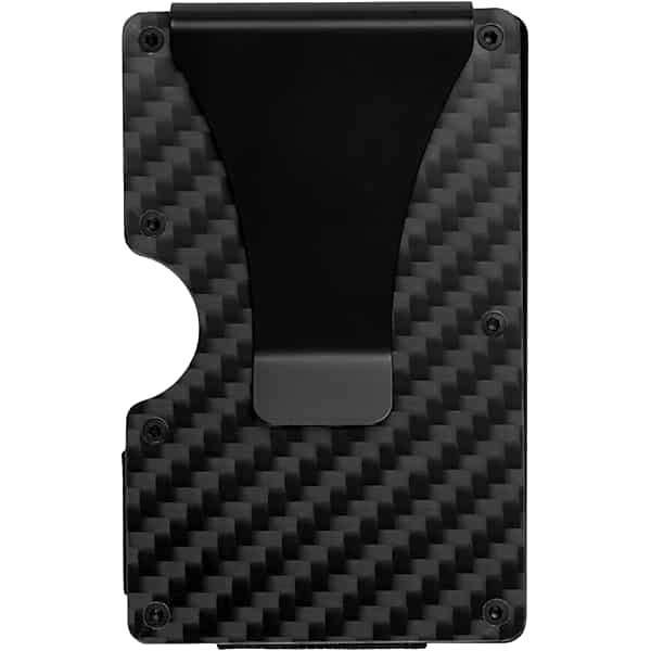 Pronto Uomo Men's Carbon Fiber Minimalist Cardholder Black - Size: One Size - Only Available at Men's Wearhouse TMW8ZDD80002