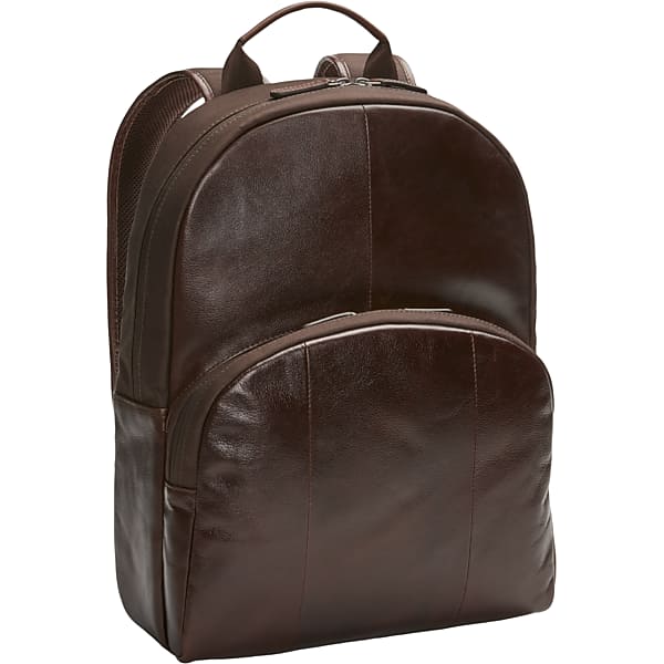 Pronto Uomo Mens Leather Backpack Brown