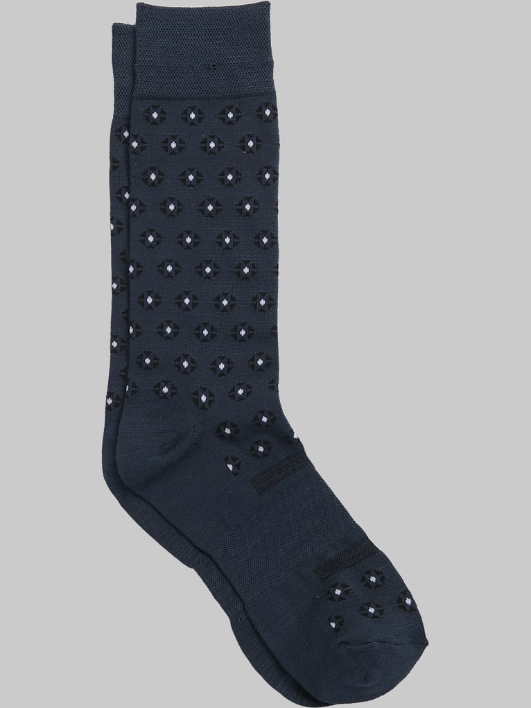 Pronto Uomo Floral Performance Pima Cotton Dress Socks, 1-pair