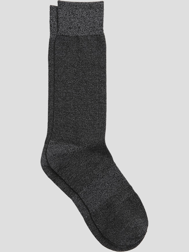 Joseph Abboud Men's Solid Performance Pima Cotton Dress Socks, 1-pair , Charcoal Twist / Gray