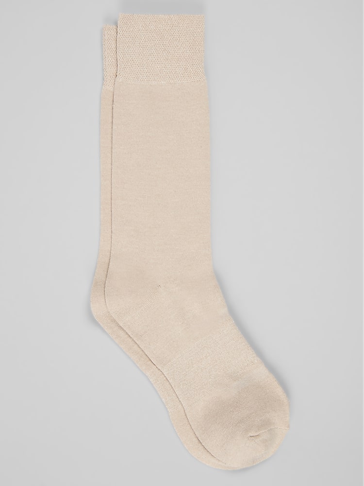 mens beige dress socks Solid Champagne Tan Dress Socks