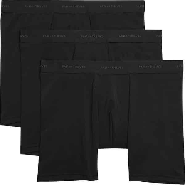 Pair Of Thieves Men's Quick-Dry Boxer Briefs, 3-Pack Black - Size: Large
