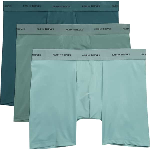 Pair Of Thieves Men's Quick-Dry Boxer Briefs, 3-Pack Green - Size: Small TMW8ZDT11043