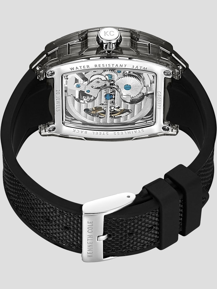 Tonneau Skeleton With Nylon Strap Watch