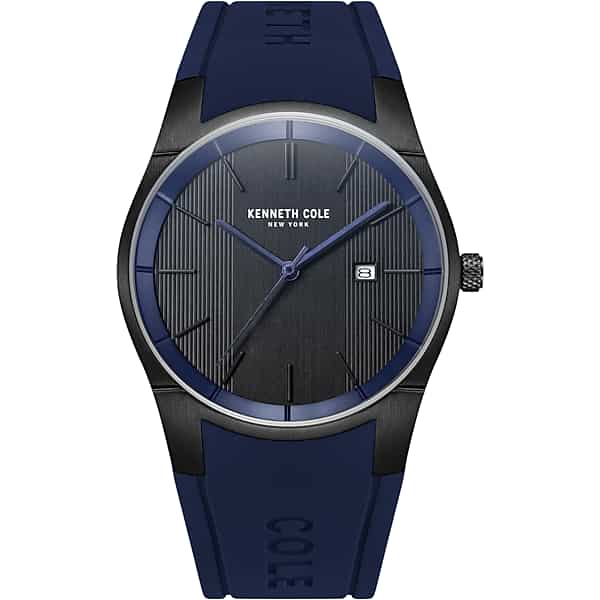 Kenneth Cole Men's Silicone Strap Watch Blue - Size: One Size