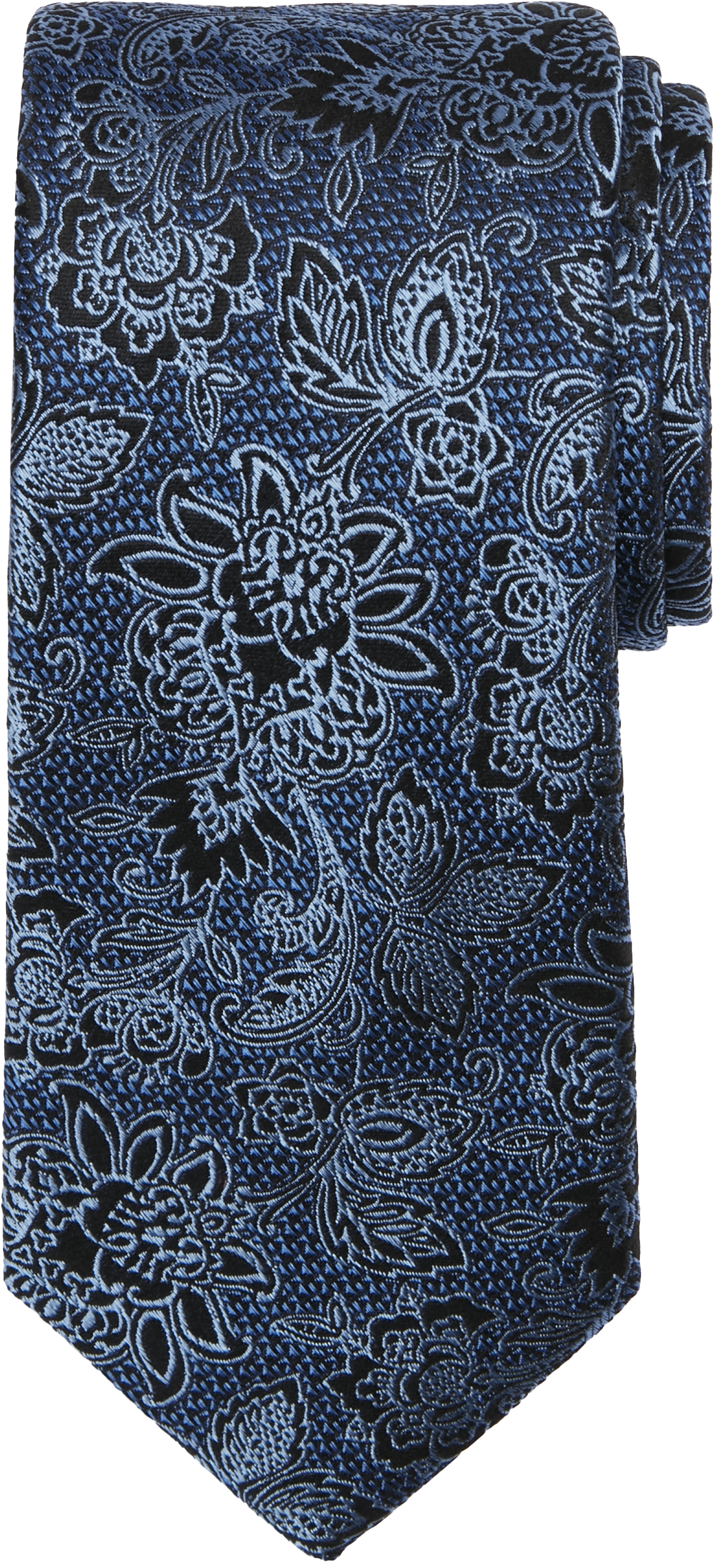 Narrow Filetto Floral Silk Tie