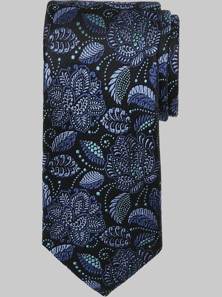 Pronto Uomo Narrow Fantasy Floral Silk Tie