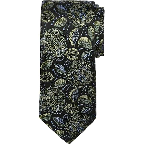 Pronto Uomo Men's Narrow Fantasy Floral Tie Green - Size: One Size - Only Available at Men's Wearhouse