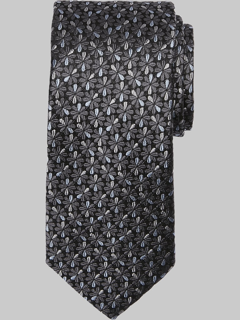 Pronto Uomo Narrow Spinning Floral Tie