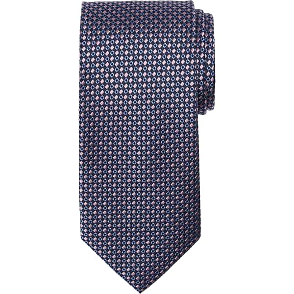 Pronto Uomo Men's Narrow Mini Diamond Tie Pink - Size: One Size - Only Available at Men's Wearhouse TMW8ZH680069