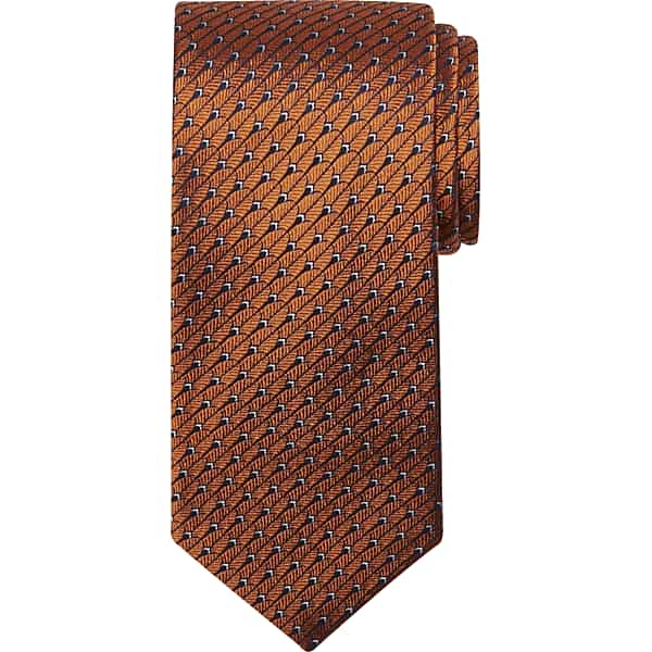 Pronto Uomo Men's Narrow Shield Silk Tie Orange - Size: One Size - Only Available at Men's Wearhouse TMW8ZH780045