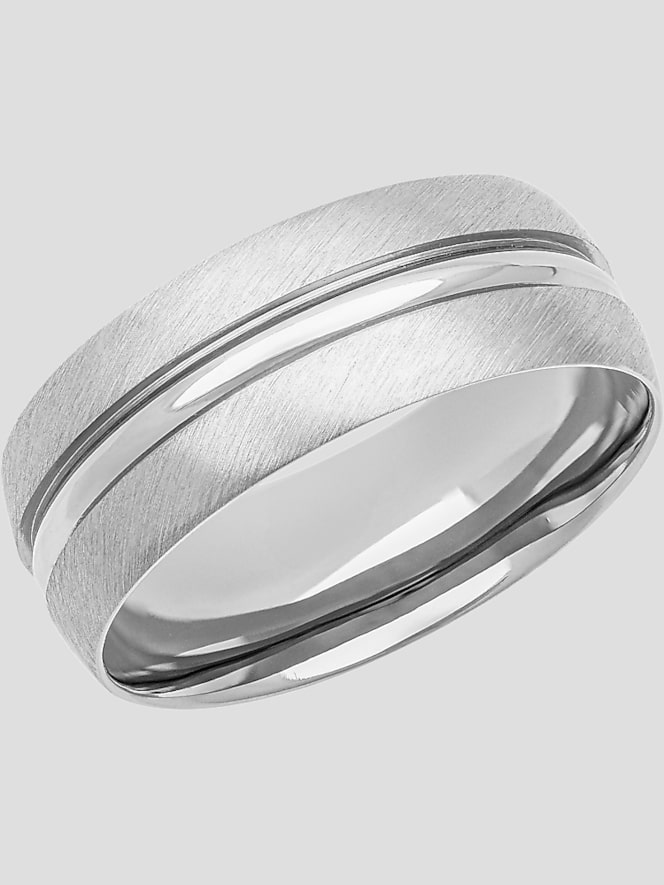 Gtx 8mm Satin Polished Titanium Band