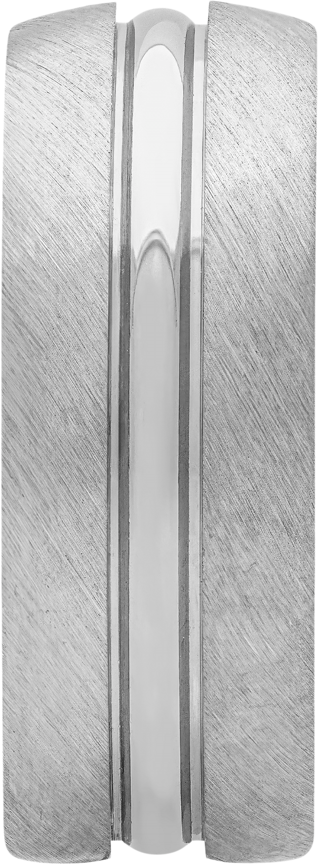 8mm Satin Polished Titanium Band