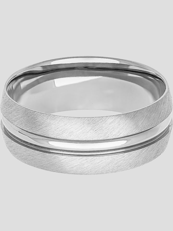 Gtx 8mm Satin Polished Titanium Band