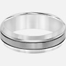 Gtx 7mm Round Edge Brushed Finish Center Titanium Band