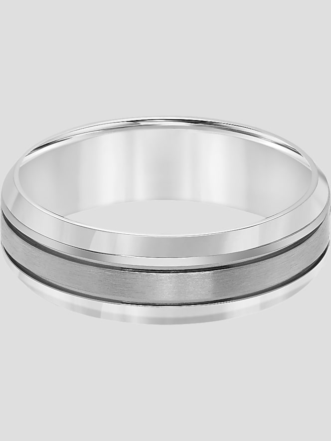 Gtx 7mm Round Edge Brushed Finish Center Titanium Band
