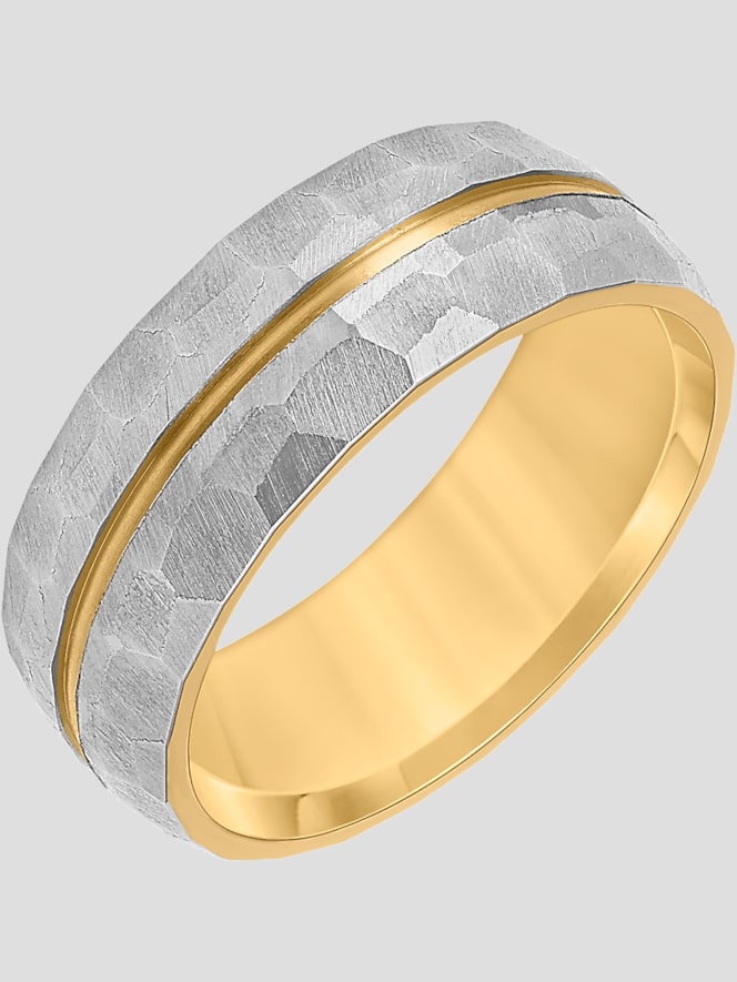 Gtx 8mm Faceted Titanium Band