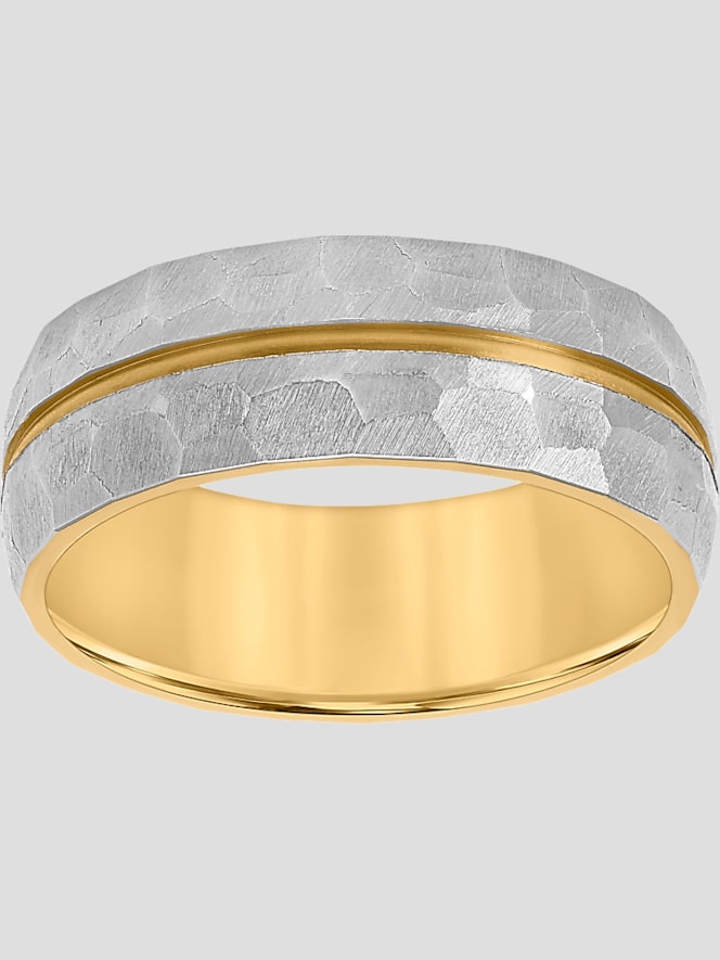 Gtx 8mm Faceted Titanium Band