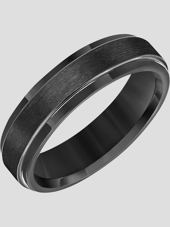 Gtx 6mm Step Edge Satin Finish Tungsten Carbide Band