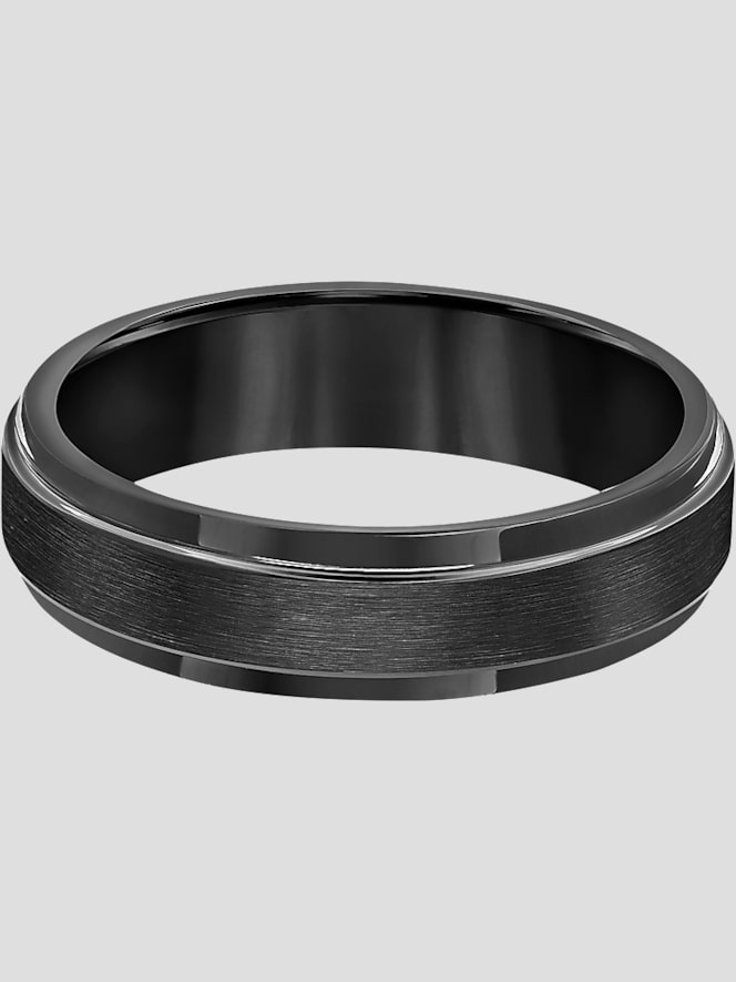 Gtx 6mm Step Edge Satin Finish Tungsten Carbide Band