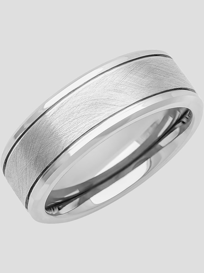 Gtx 8mm Hammered Center Tungsten Carbide Band