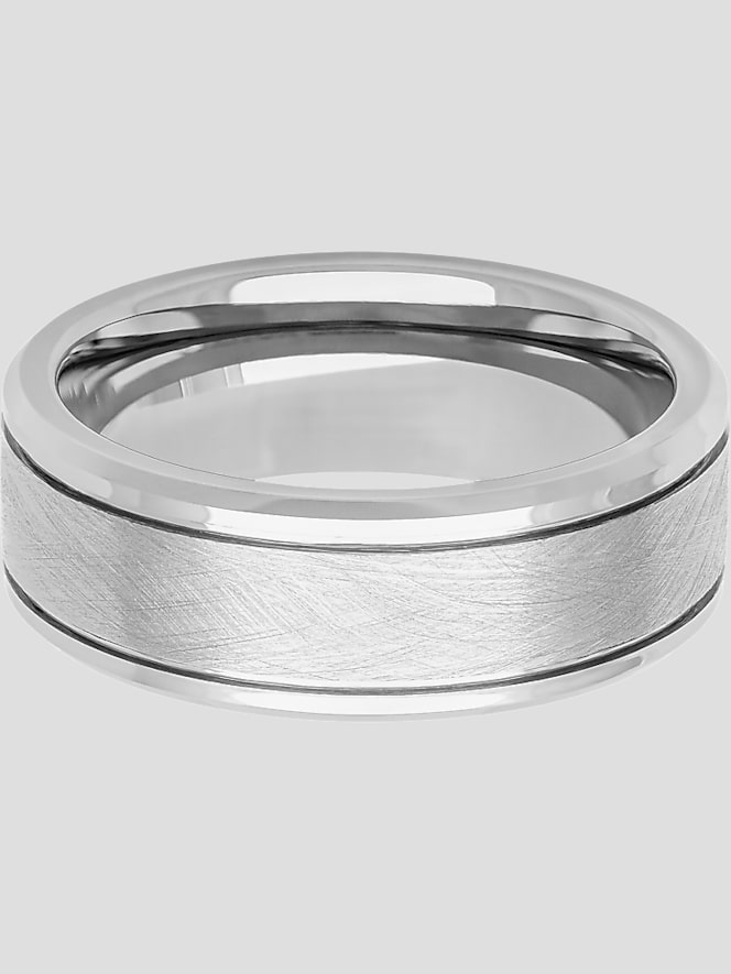 Gtx 8mm Hammered Center Tungsten Carbide Band