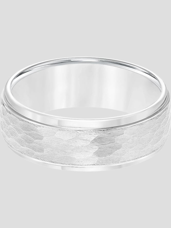 Gtx 8mm Hammered Center Tungsten Carbide Band