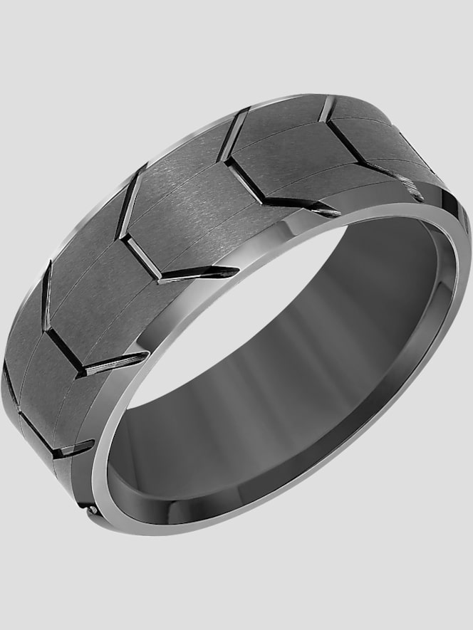 Gtx 8mm Tire Tread Tungsten Carbide Band