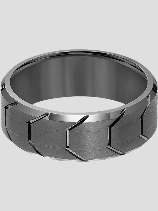 Gtx 8mm Tire Tread Tungsten Carbide Band