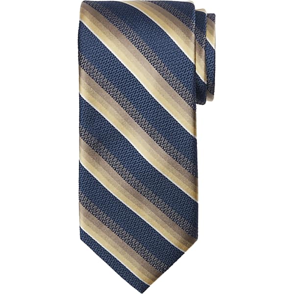 Pronto Uomo Men's Narrow Tonal Diagonal Stripe Silk Tie Gold - Size: One Size - Only Available at Men's Wearhouse TMW8ZHJ80040
