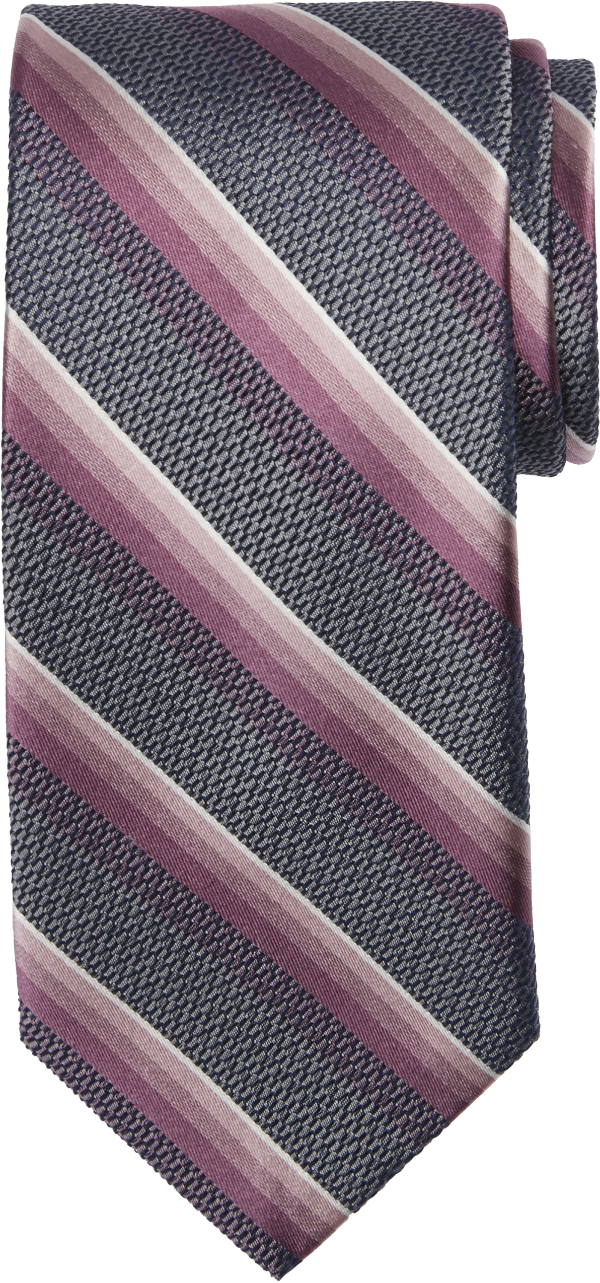 Narrow Tonal Diagonal Stripe Silk Tie