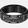 Gtx 8mm Flat Edge Brick Pattern Tungsten Carbide Band