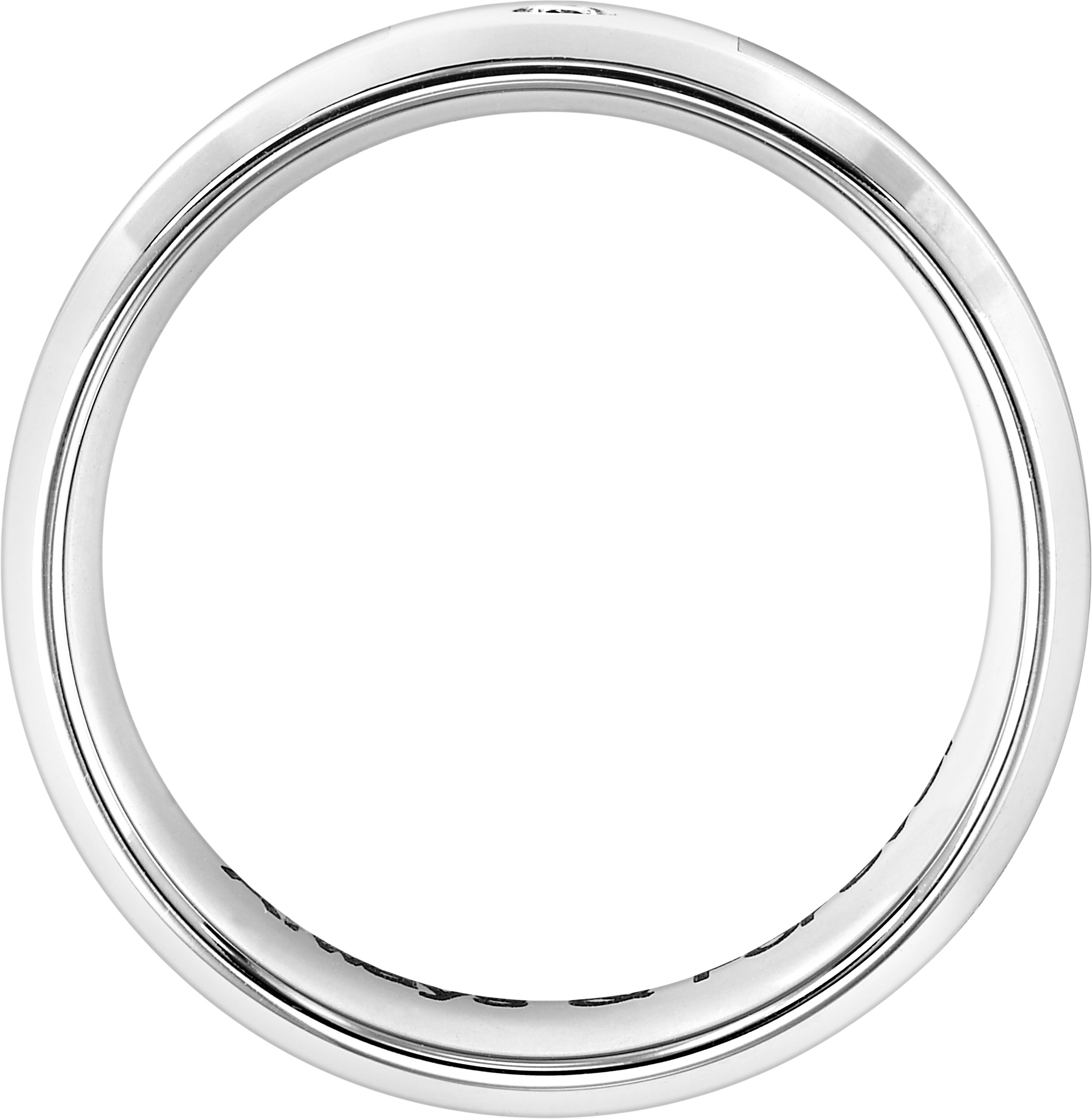 8mm Diamond Accent Stainless Steel Carbon Band