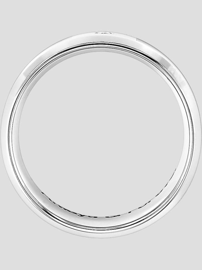 Gtx 8mm Diamond Accent Stainless Steel Carbon Band