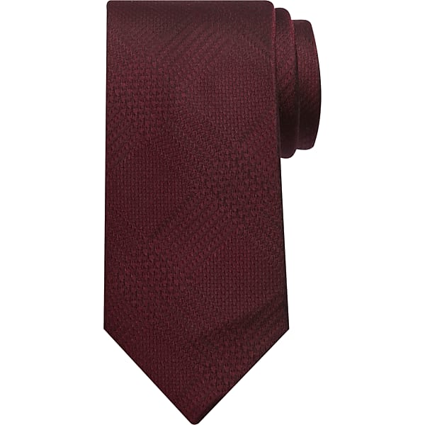 Pronto Uomo Men's Narrow Plaid Tie Purple Wine - Size: One Size - Only Available at Men's Wearhouse TMW8ZN080006