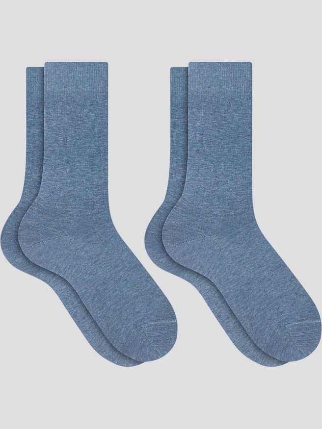 Falke Men's Happy Socks, 2-pack , Light Denim / Blue
