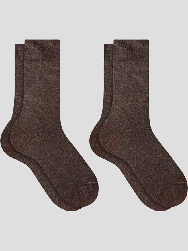 Falke Men's Happy Socks, 2-pack , Dark Brown