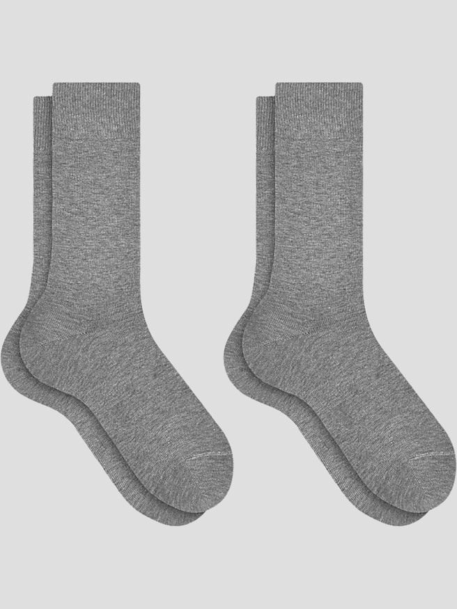 Falke Men's Happy Socks, 2-pack , Light Gray
