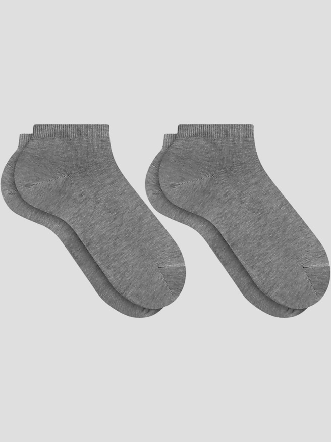 Falke Men's Happy Sneaker Socks, 2-pack , Light Gray